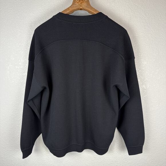 St Croix Knits Mens Vintage V-Neck Cardigan Sweater Size XL Black Zephyr Wool - Picture 6 of 6